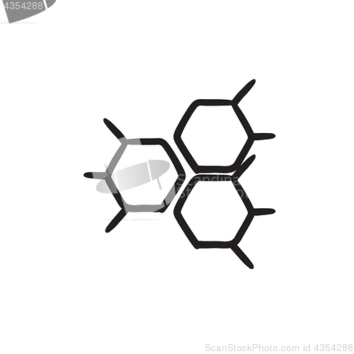 Image of Chemical formula sketch icon.