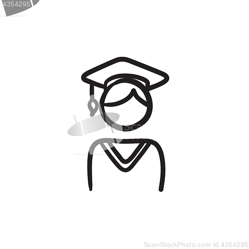 Image of Graduate sketch icon.