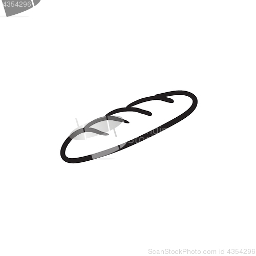 Image of Baguette sketch icon.