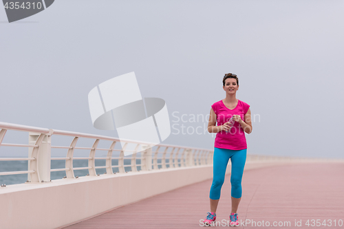 Image of young woman after a successful training run