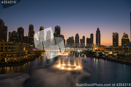 Image of musical fountain in Dubai