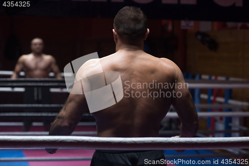 Image of muscular professional kickboxer