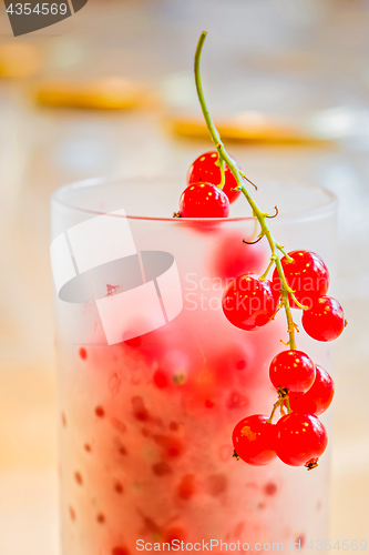 Image of Fresh red currants in glass