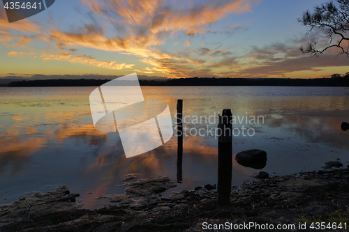 Image of Sunset and water reflections