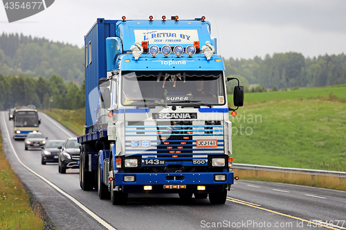 Image of Customized Scania 143M on Highway