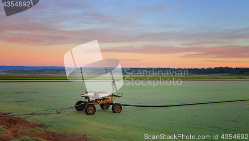 Image of Rural farmlands as dawn breaks