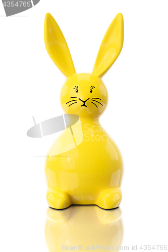 Image of yellow easter bunny figure