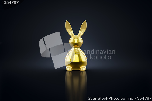 Image of golden easter bunny figure