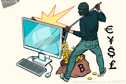 Image of Online hacker steals money from computer