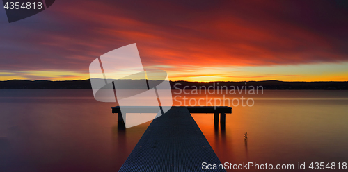 Image of Glorious Australian sunset and jetty