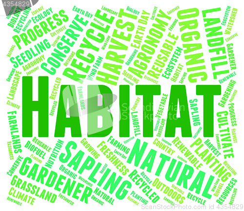 Image of Habitat Word Indicates Habitats Surroundings And Property