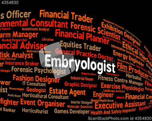 Image of Embryologist Job Means Recruitment Words And Occupation