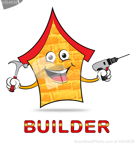 Image of House Builder Represents Real Estate And Apartment