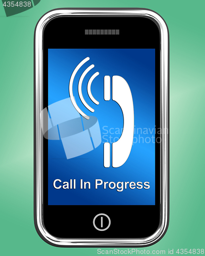 Image of Call In Progress Message On Mobile Phone