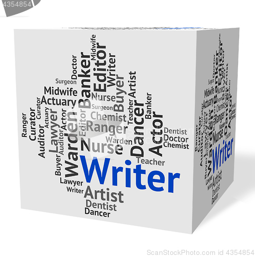 Image of Writer Job Shows Hire Writers And Occupation