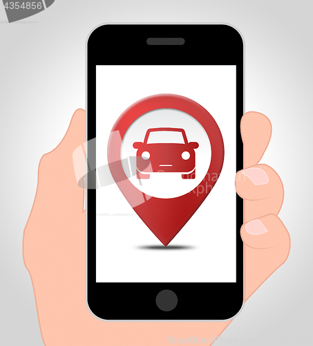 Image of Car Location Online Means Drive Place And Www