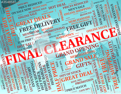 Image of Final Clearance Indicates Discounts Ending And Closeout