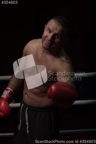 Image of portrait of muscular professional kickboxer