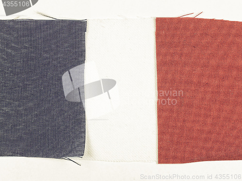 Image of Vintage looking Flag of France