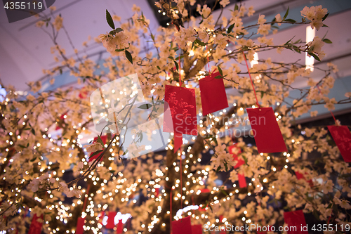 Image of traditional Japanese wishing tree