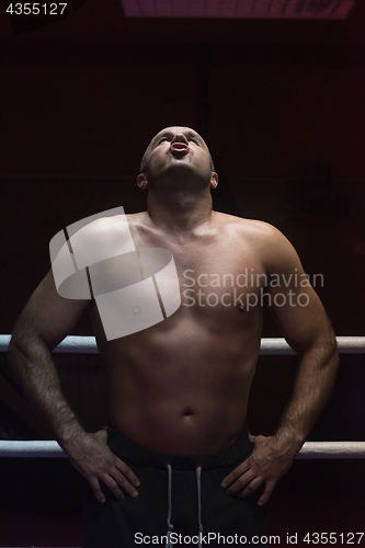 Image of portrait of muscular professional kickboxer