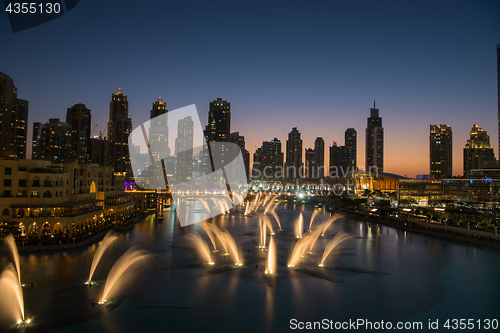 Image of musical fountain in Dubai
