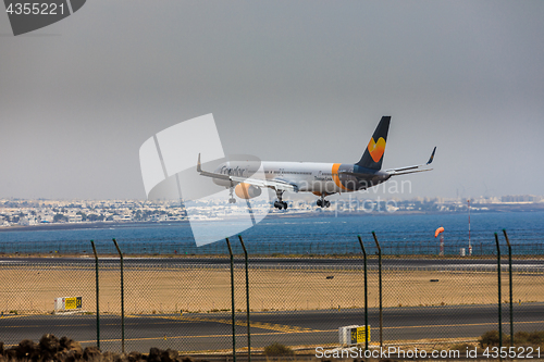 Image of ARECIFE, SPAIN - APRIL, 16 2017: Boeing 757-300 of Condor with t