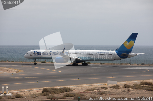 Image of ARECIFE, SPAIN - APRIL, 15 2017: Boeing 757 - 300 of Thomas Cook