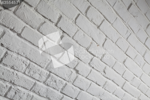 Image of Old white brick wall background texture