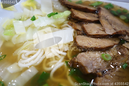Image of Hot noodles with beef slices