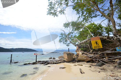Image of Beach in Sapi Island, Sabah Malaysia.