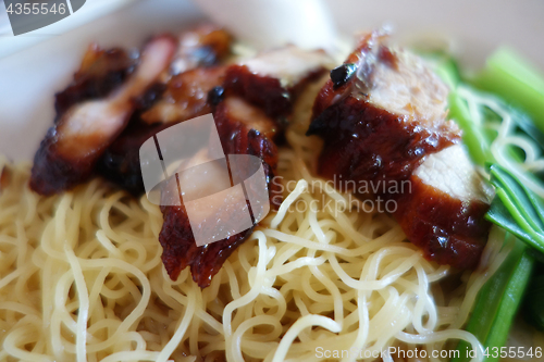 Image of Popular Singapore Chinese street food, wantan mee