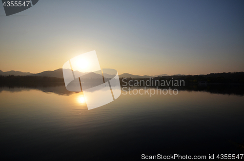 Image of West Lake located at Hangzhou,China in the evening