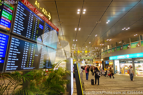 Image of Departure Board in Changi Airport