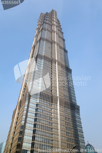 Image of Jin Mao Tower from the floor in Shanghai,