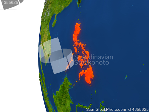 Image of Philippines on globe