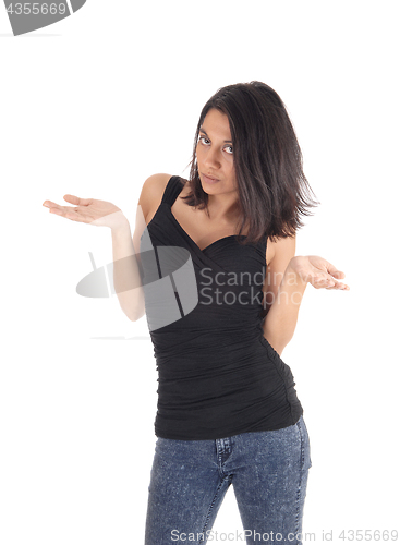 Image of Woman has no idea what is going on.