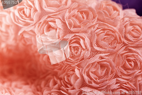 Image of Peach-colored roses material