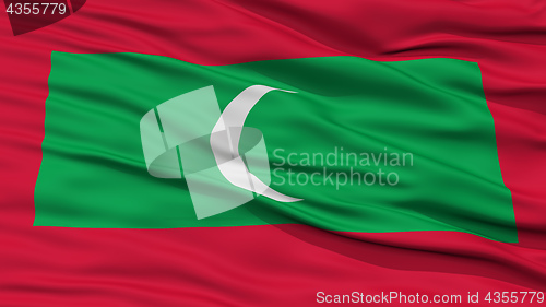 Image of Closeup Maldives Flag
