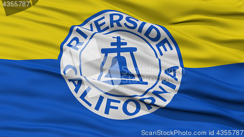 Image of Closeup of Riverside City Flag