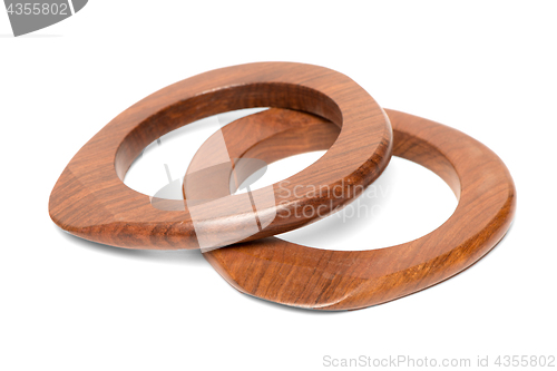 Image of Wooden bracelets on white