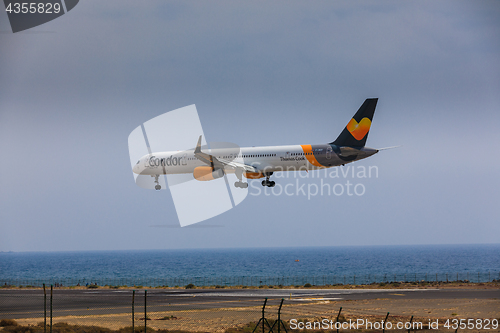 Image of ARECIFE, SPAIN - APRIL, 16 2017: Boeing 757-300 of Condor with t