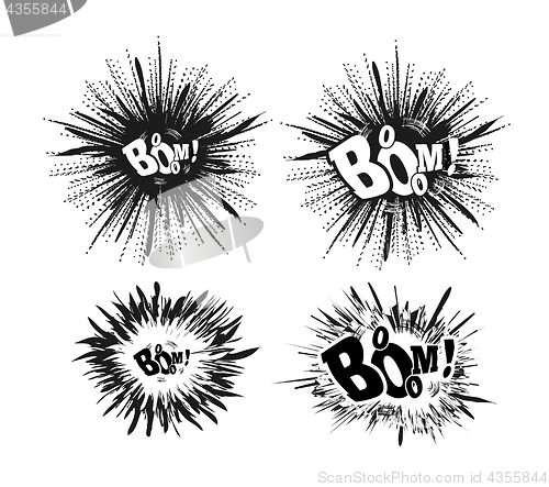 Image of Comic speech bubble stars. Explosion vector