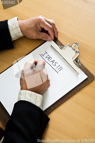 Image of Businessman brainstorming