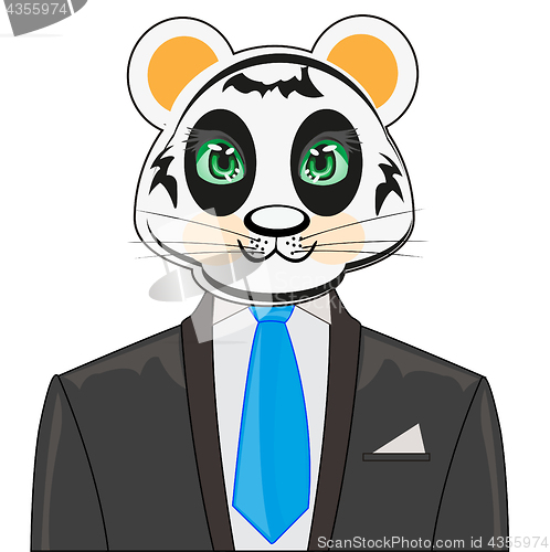 Image of Animal panda in suit