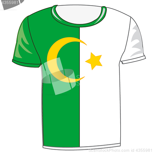 Image of Flag state Algiers on cloth