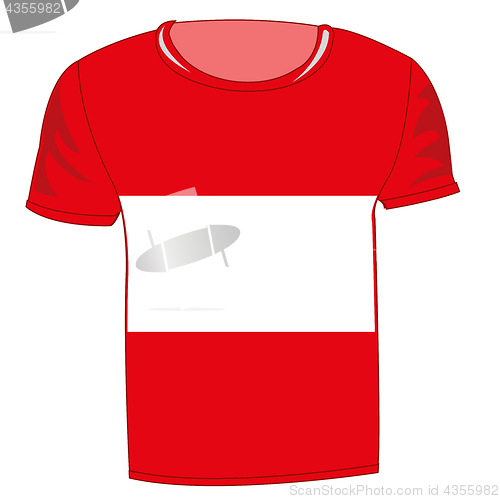 Image of T-shirt with flag of the austria