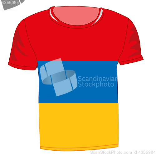 Image of T-shirt with flag armenia