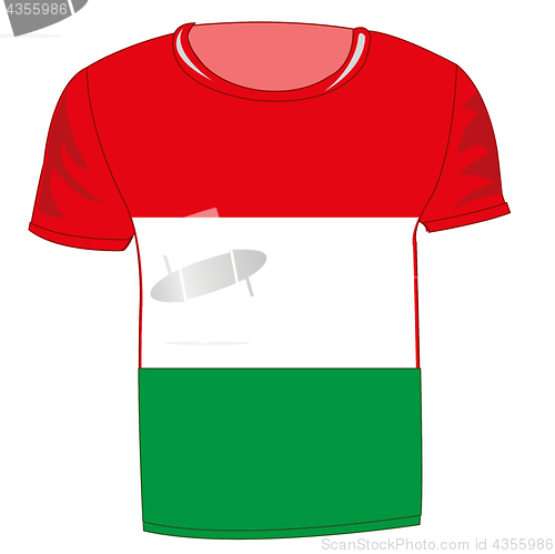 Image of Flag hungary on cloth
