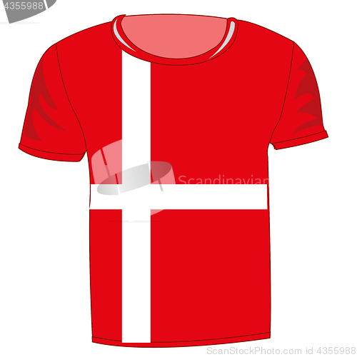 Image of Flag danmark on cloth